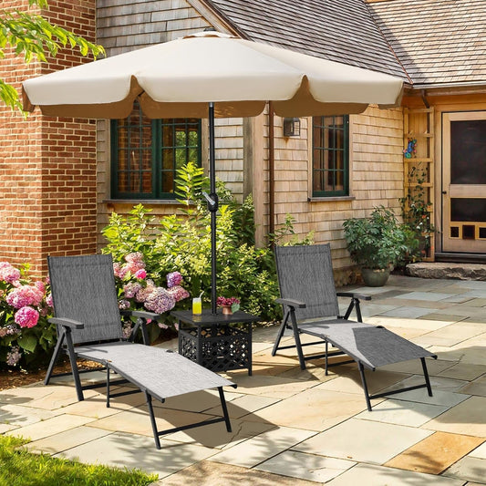 Outdoor Folding Chaise Lounge Chairs Set for Relaxation ShipItFurniture