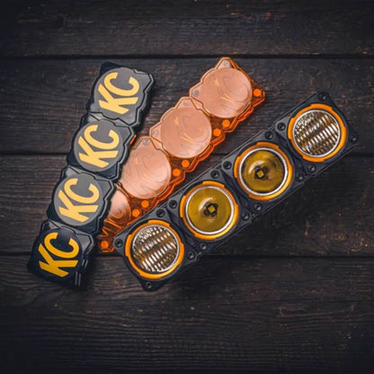 KC HiLiTES FLEX ERA LED Light Bar Bezel Kit for 10in. Segments - Gold Dunes 2 Dezert SXS