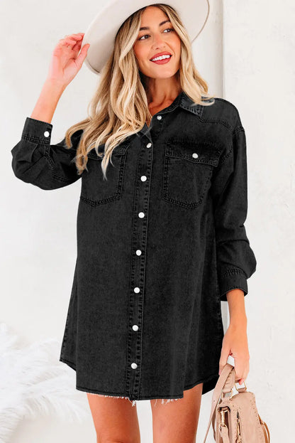 Takina Raw Hem Loose Shirt
