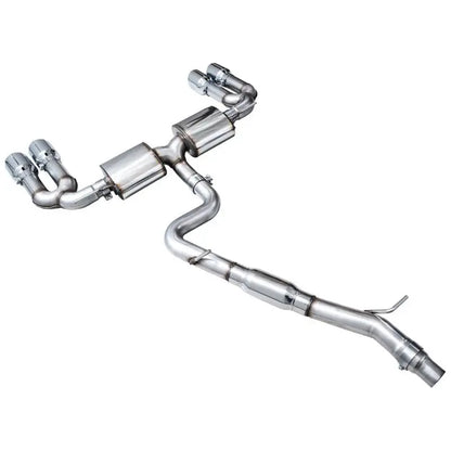 AWE 22-24 Audi 8Y S3 Touring Edition Exhaust - Chrome Silver Tips NP Motorsports
