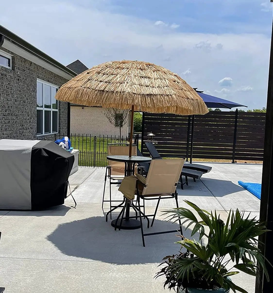 7.5ft Tiki Umbrella Thatched Hawaiian Beach Patio - Get it from Bo