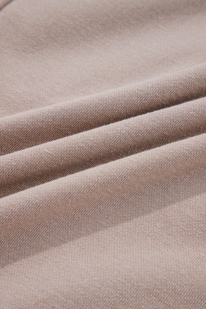 Goat Waffle Contrast Patchwork Plus Size Pocketed Hoodie