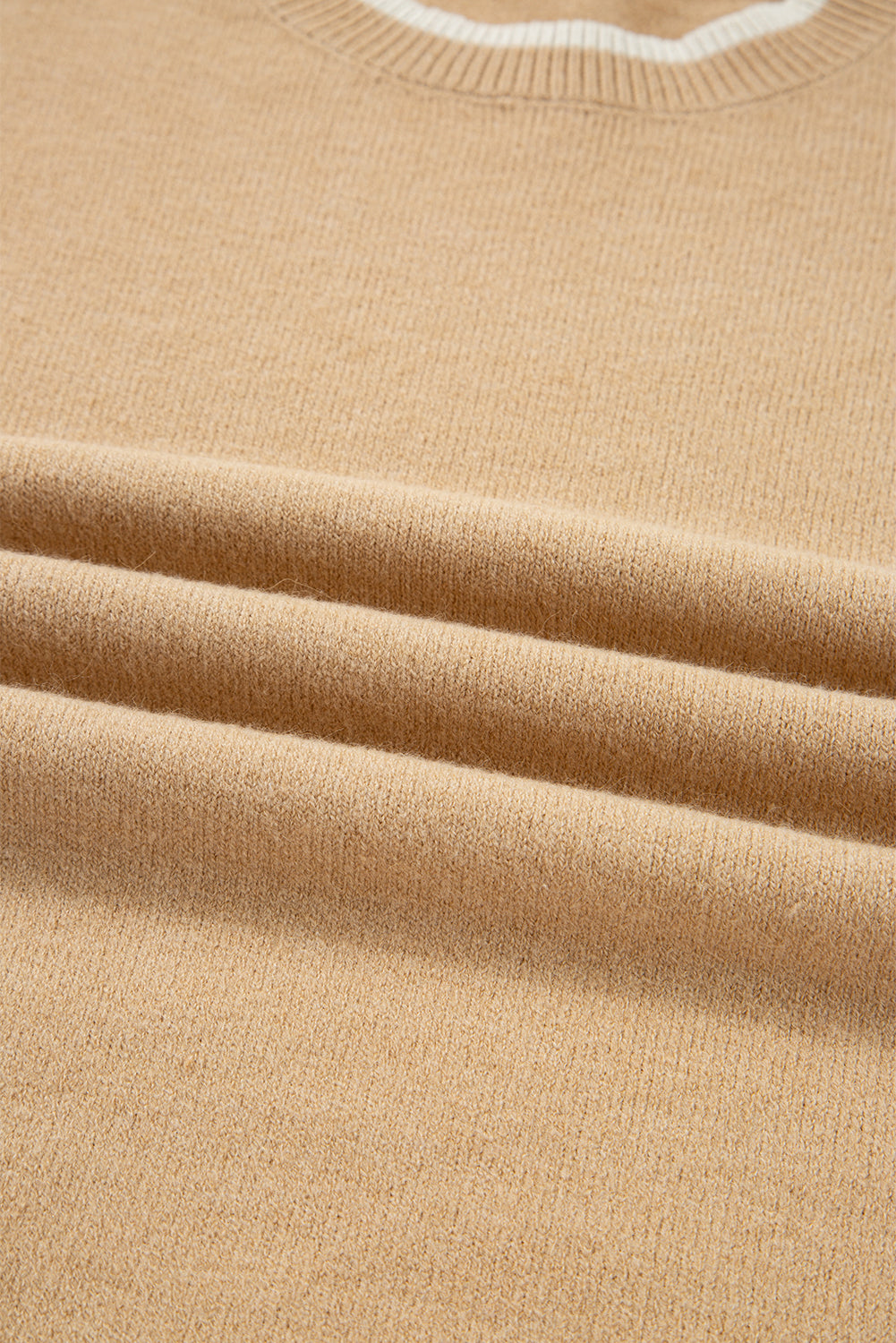 Ava Cuff Contrast Trim Sweater