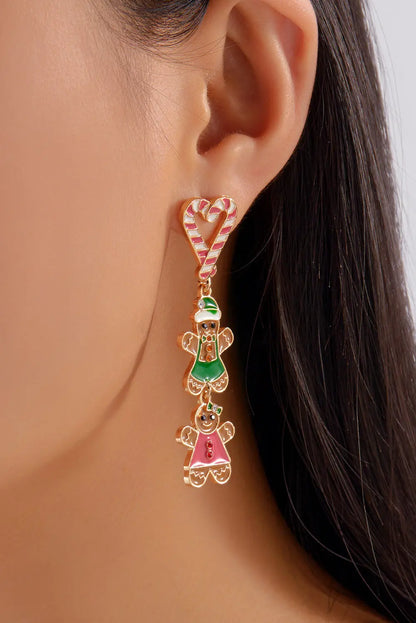 Ariya Heart Pendant Christmas Earrings