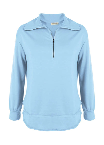 Zip Up Funnel Neck Sweater Anna-Kaci Wholesale