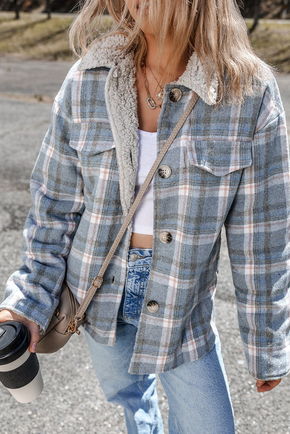 Madison Cuffs Patchwork Plaid Shirt