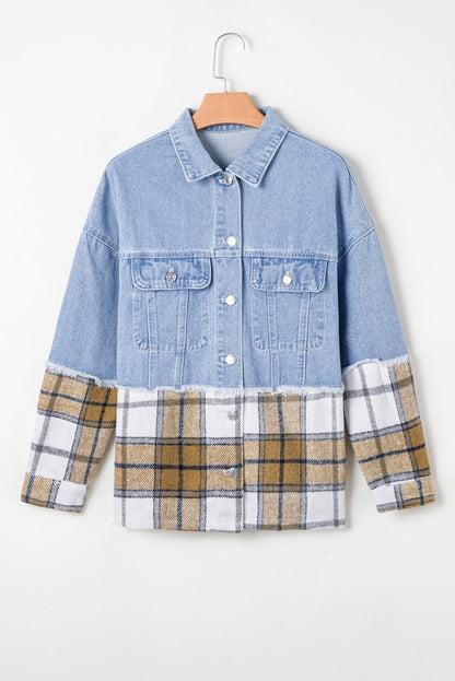 Sofia Plaid Patchwork Oversized Jacket