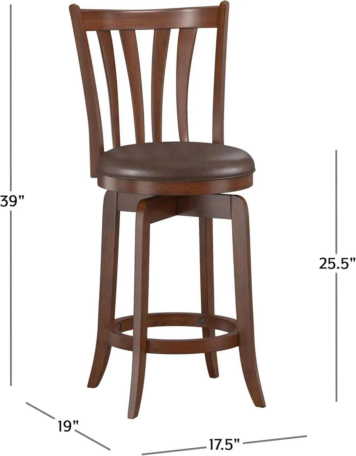 Savana Swivel Counter Stool Cherry Finish Counter Height ShipItFurniture