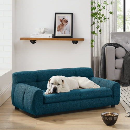 Soft Comfortable Pet Sofa with Backrest and Armrests Sangria Beech