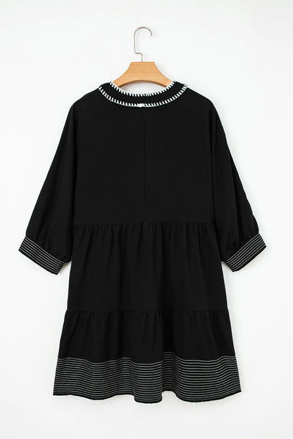 Patara Sleeve Tiered Mini Dress