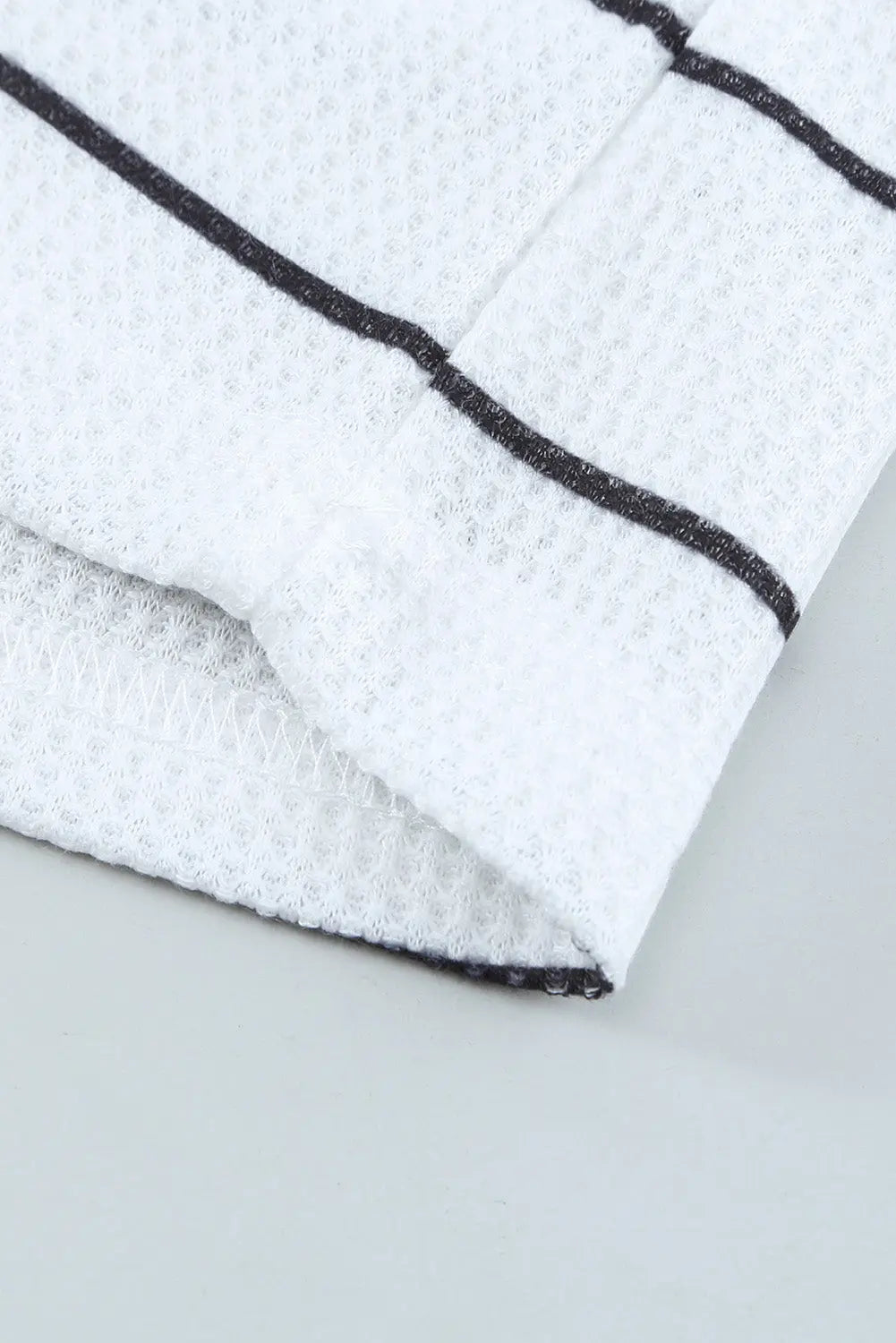 Simone Henley Waffle Knit Top