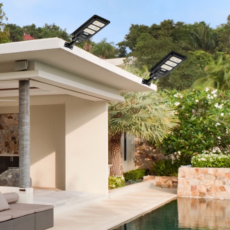 3 Pack 150 W Led solar street lights 15,000 lumens Langy Solar Lights