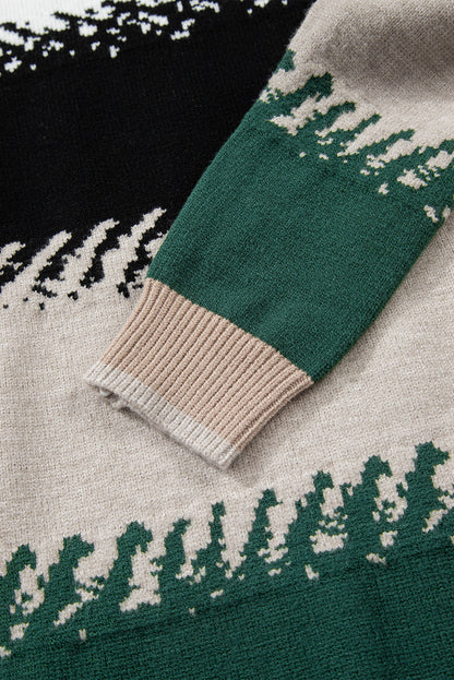 Sophia Pattern Drop Shoulder Sweater