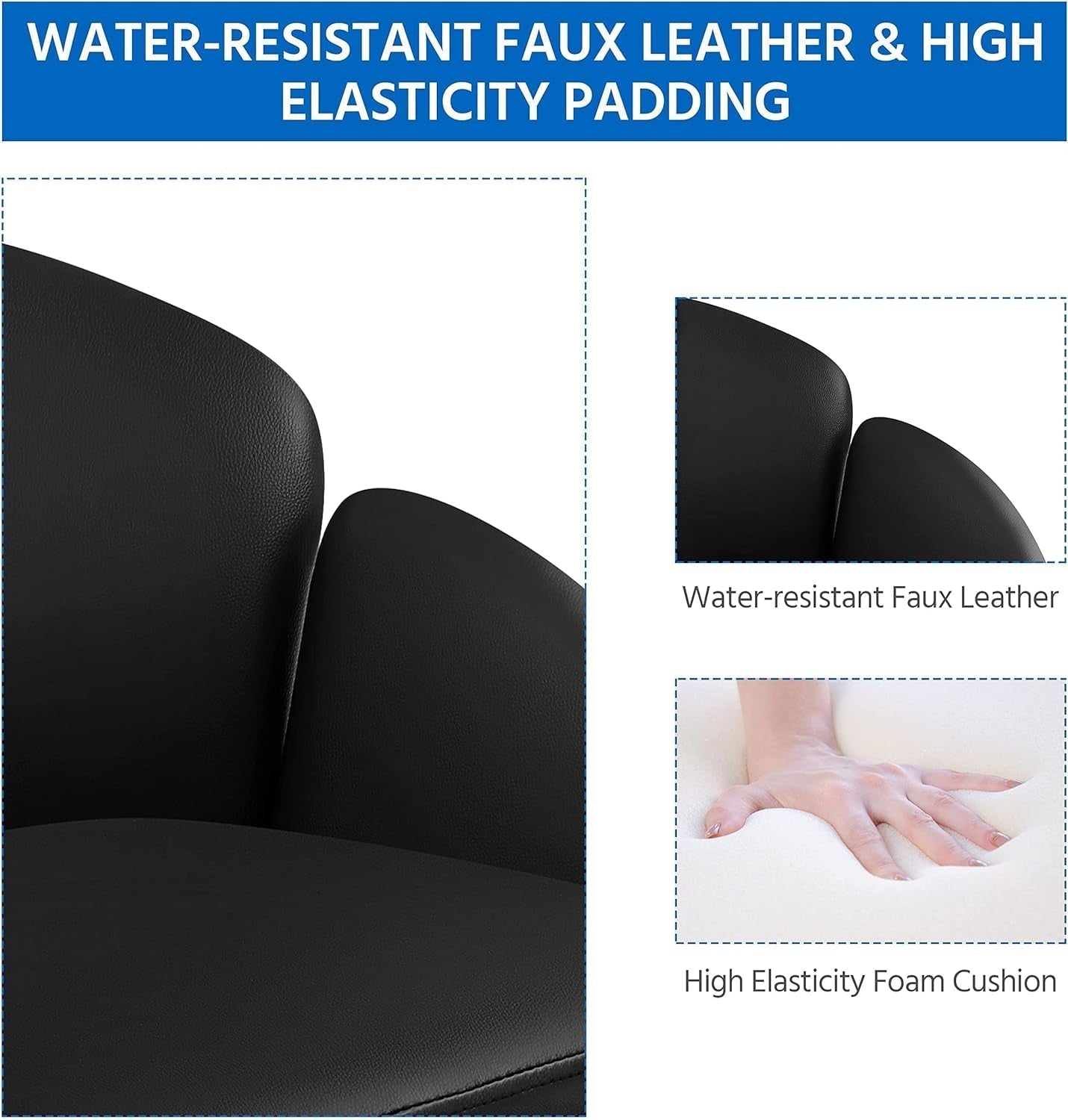 Black Velvet Upholstered Swivel Desk Chair For Office ShipItFurniture