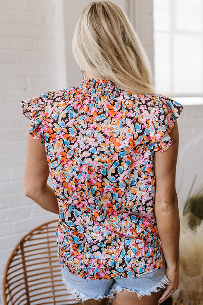 Elowen Floral Flutter Sleeve Blouse Top