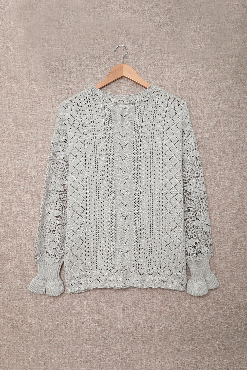 Scarlett Lace Pointelle Knit Sweater