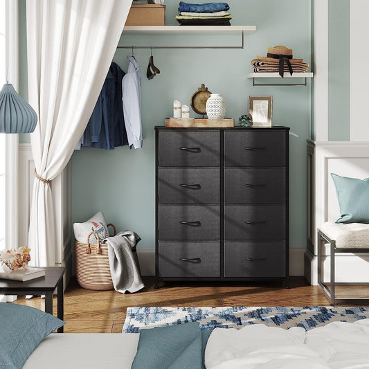 Fabric Dresser for Bedroom, Tall Dresser with 8 Drawers ShipItFurniture