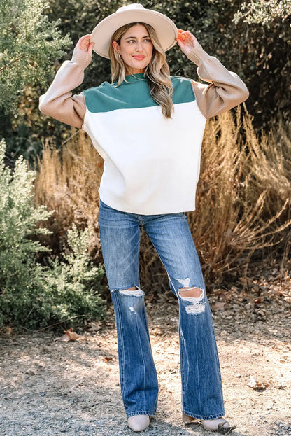 Anava Ribbed Knit Baggy Sweater