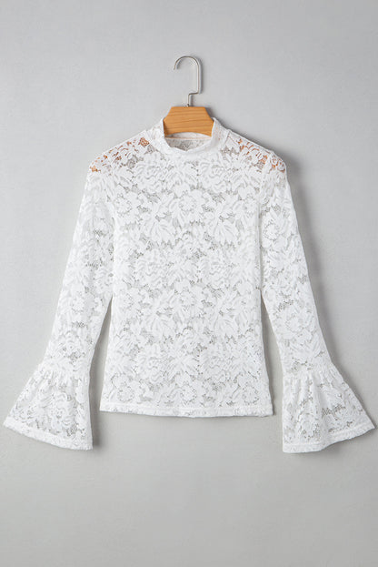 Alani Lace Crochet Bell Sleeve Blouse