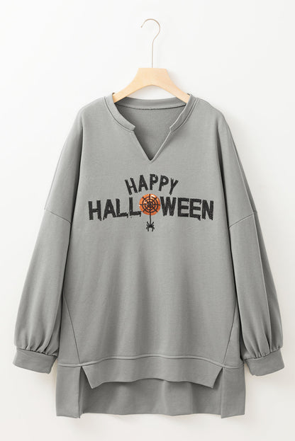 Sequin Happy Halloween Long Sleeve Top
