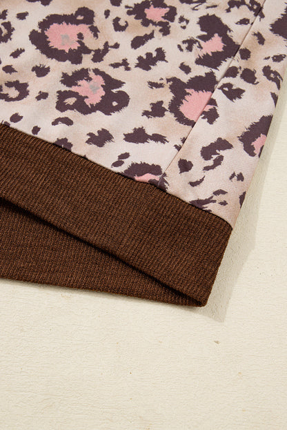 Scarlett Print Knit Patchwork Hoodie