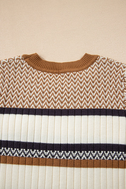 Avery Ribbed Trim Slim Sweater