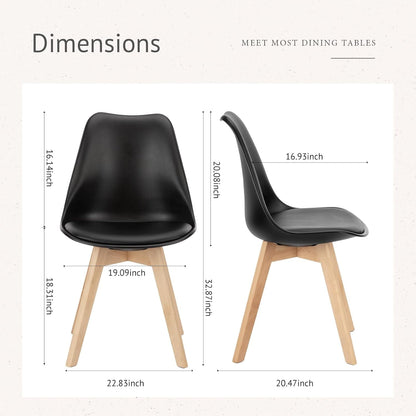 Dining Chairs Set of 4 - Mid Century Modern Design ShipItFurniture