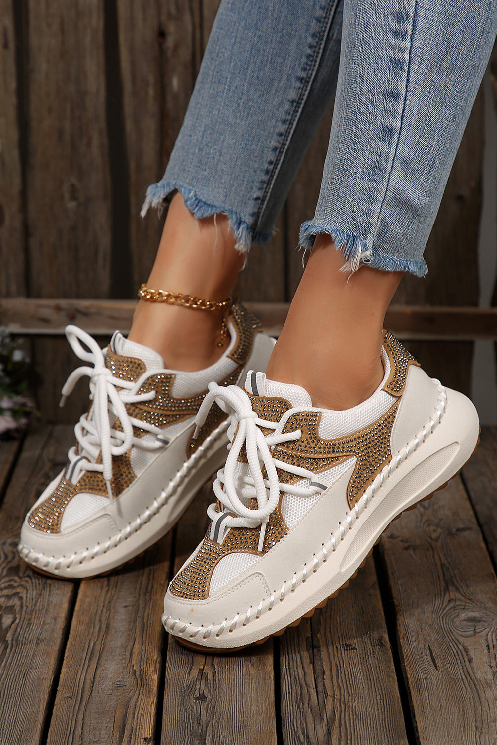 Abigail Lace Up Breathable Sneakers