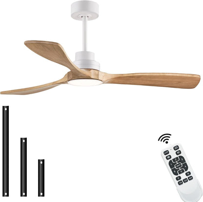 Indoor/Outdoor Wood Ceiling Fan with Remote ShipItFurniture