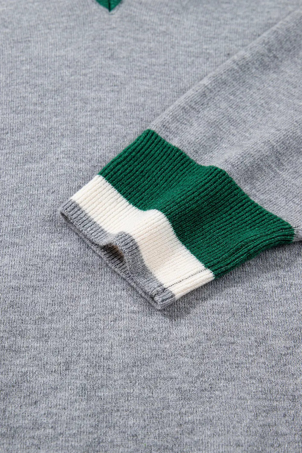 Scarlett Striped Trim Varsity Sweater