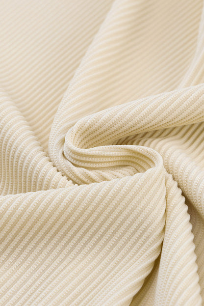 Isabella Texture Lace Trim Long Sleeve Top