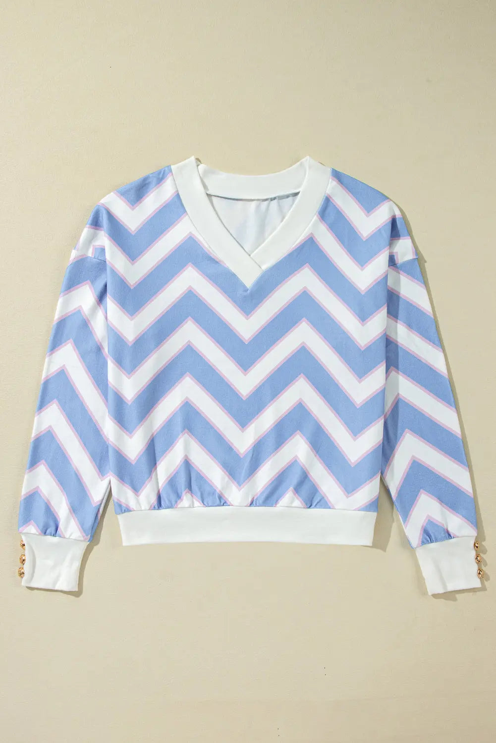 Whitney Striped Print Oversized Top