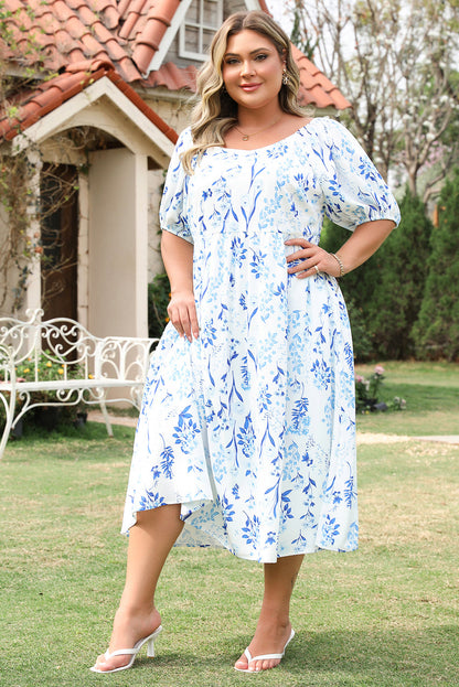 Gia Plus Size Floral Midi Dress