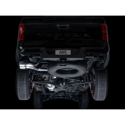 AWE Exhaust - 2024+ Toyota Tacoma Dual Chrome Silver Tips NP Motorsports