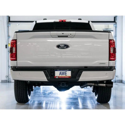 AWE 0FG 21+ Ford F150 Dual Side Exit Cat-Back Exhaust - 4.5in Diamond Black Tips NP Motorsports