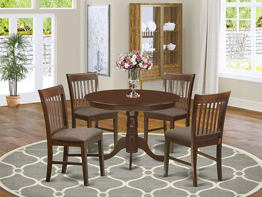 Mahogany 5-Piece Dining Table Set ShipItFurniture