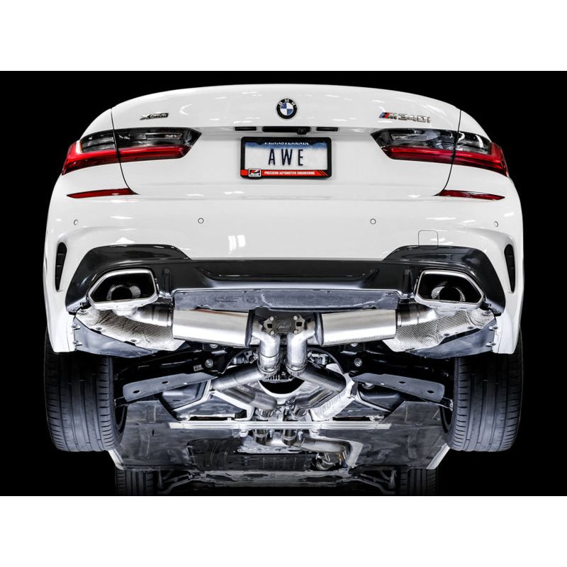 AWE Tuning 2019+ BMW M340i (G20) Resonated Touring Edition Exhaust (Use OE Tips) NP Motorsports