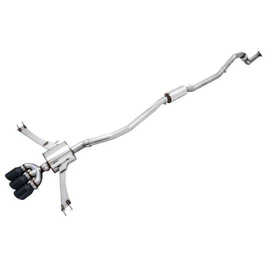 AWE Tuning 2016+ Honda Civic Si Touring Edition Exhaust w/Front Pipe & Triple Diamond Black Tips NP Motorsports