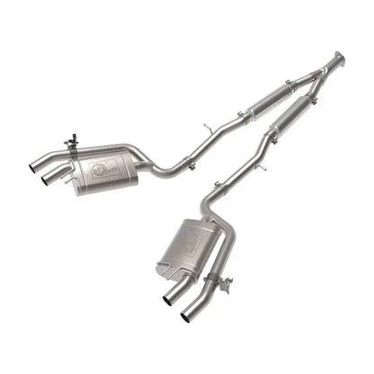aFe 22-23 Kia Stinger L4-2.5L Turbo Gemini XV 3in to Dual 2-1/2in Cat-Back Exhaust System w/ Cut-Out NP Motorsports