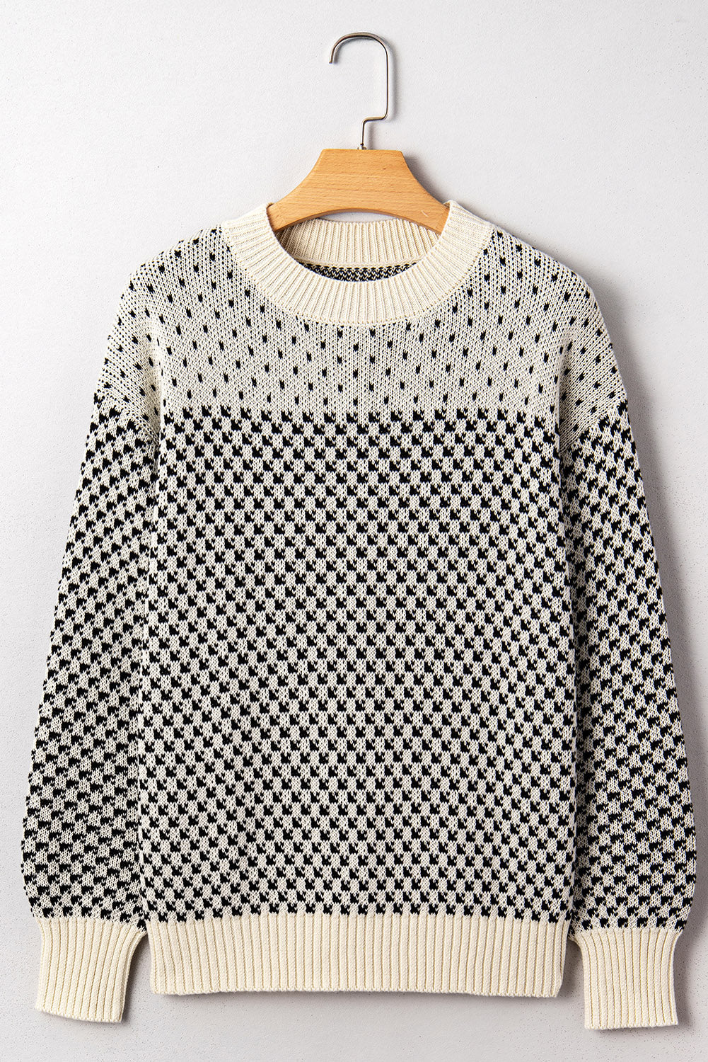 Kinley Pattern Lantern Sleeve Sweater