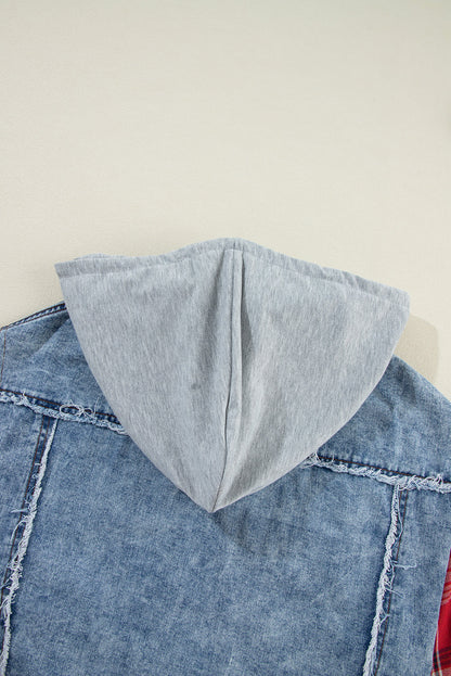 Olivia Hooded Raw Hem Jacket