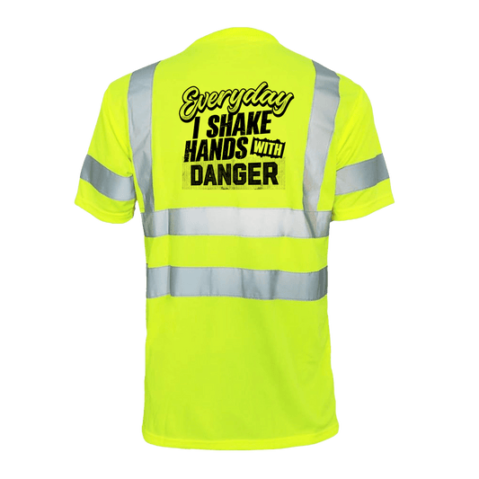 Shake Hands with Danger - Reflective Safety T-Shirt Armed American Supply