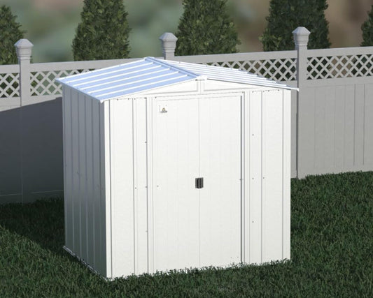 Classic Steel Storage Shed, 6X5, Flute Grey ShipItFurniture