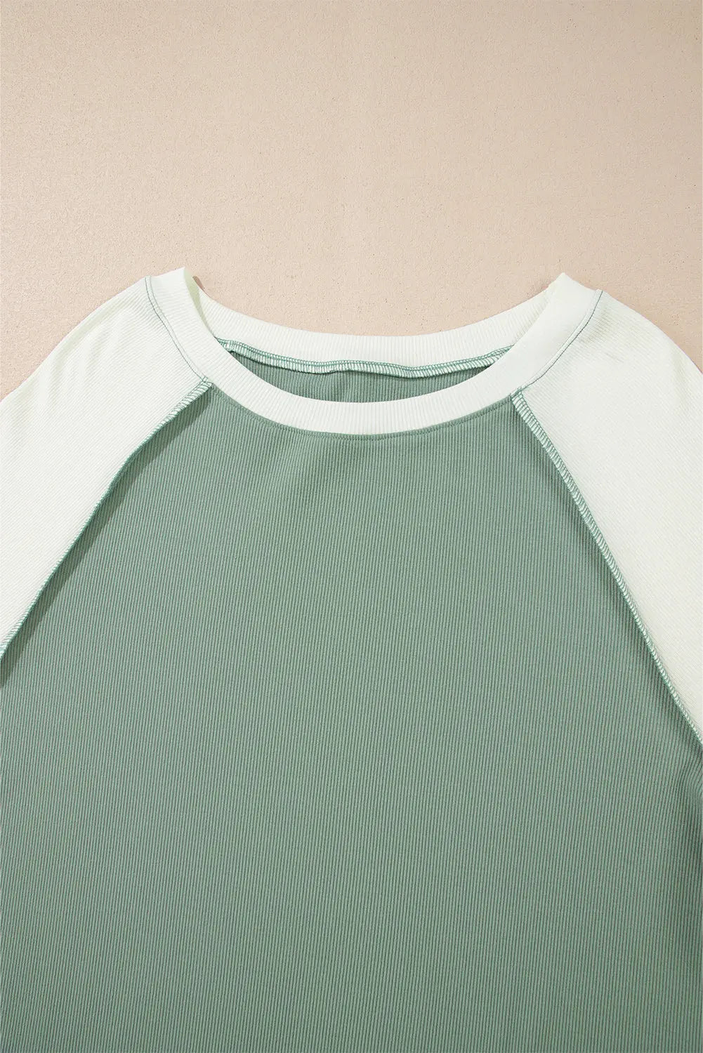 Faye Colorblock Patchwork Raglan Long Sleeve Top