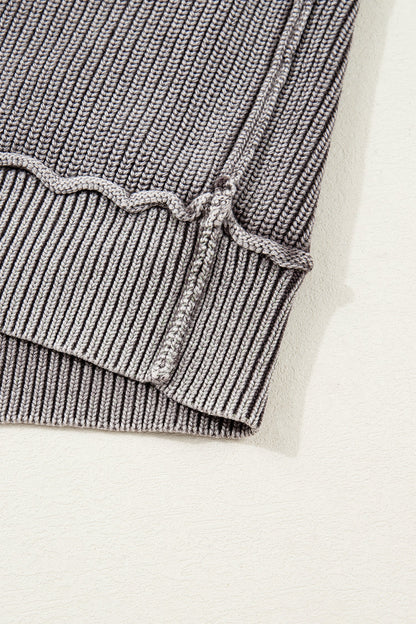 Sunny Patchwork Knit Open Sweater