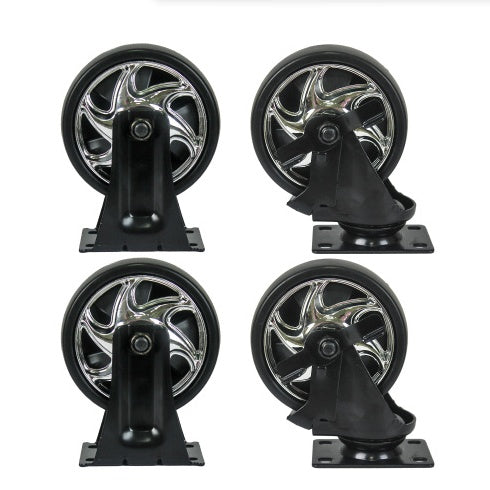 4 DRAWERS MULTIFUNCTIONAL TOOL CART WITH WHEELS AND WOODEN TOP-BLUE CJDropshipping