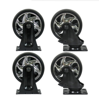 4 DRAWERS MULTIFUNCTIONAL TOOL CART WITH WHEELS AND WOODEN TOP-BLUE CJDropshipping