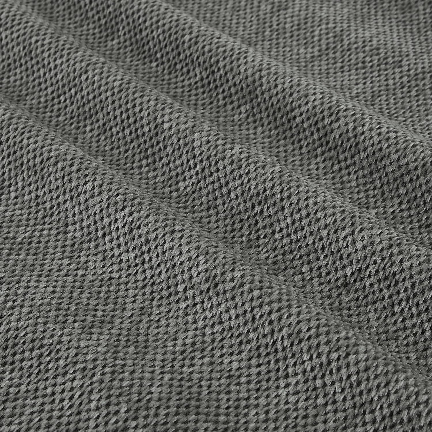 U Shaped Modular Sectional Sofa 6 Seater Grey Chenille ShipItFurniture