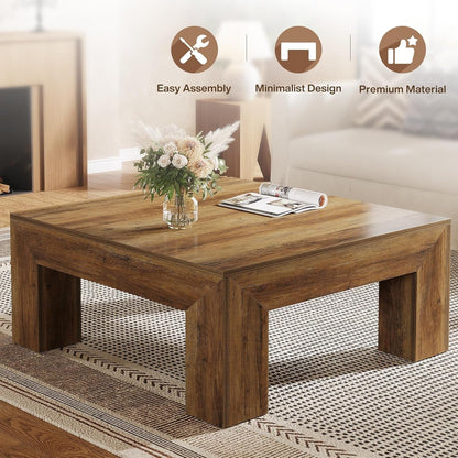 Rectangular Coffee Table ThirtyNine Inches Rustic Brown ShipItFurniture