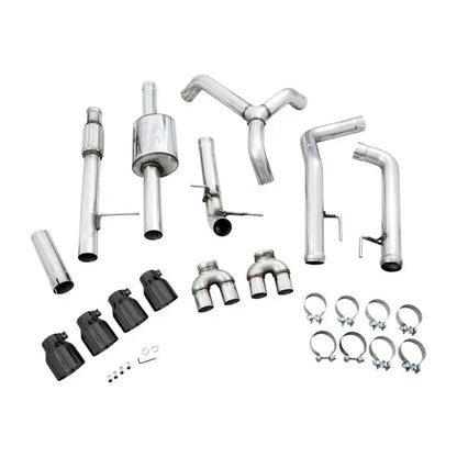 AWE Tuning 4th Gen GM 1500 5.3L 0FG Catback Split Rear Exit (w/ Bumper Cutouts) - Quad Diamond Tips NP Motorsports
